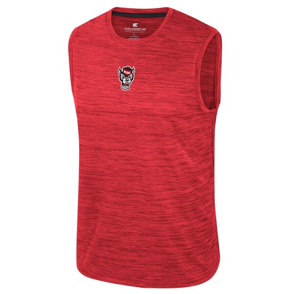 Red Sleeveless Tee - Wolfhead Logo
